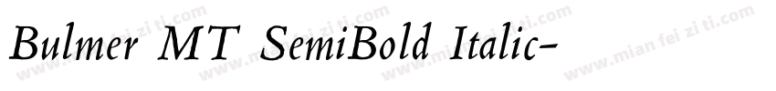 Bulmer MT SemiBold Italic字体转换